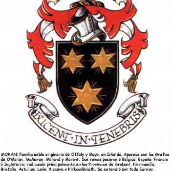 Click para ampliar. Pulsa en el nombre para ver la ficha. Escudo del apellido Morán