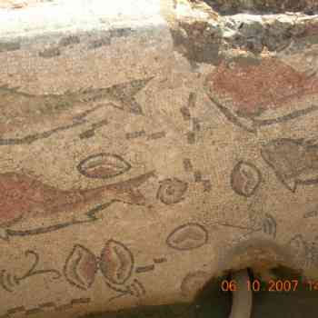 Click para ampliar. Pulsa en el nombre para ver la ficha. Milreu, Portugal - Mosaico em parede com peixes