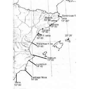 Click para ampliar. Pulsa en el nombre para ver la ficha. Ptolomeo: costa de Levante