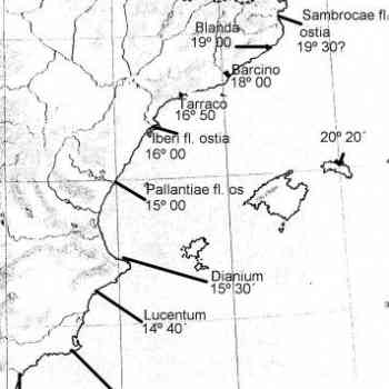 Click para ampliar. Pulsa en el nombre para ver la ficha. Ptolomeo: costa de Levante