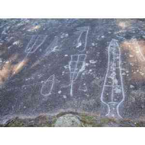 Click para ampliar. Pulsa en el nombre para ver la ficha. Petroglifo-Auga da Laxe grupo I (detalle)