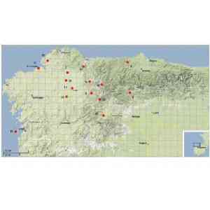 Click para ampliar. Pulsa en el nombre para ver la ficha. Núcleos galaicos y astures