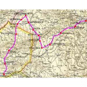 Click para ampliar. Pulsa en el nombre para ver la ficha. Vía 24 del Itinerario de Antonino