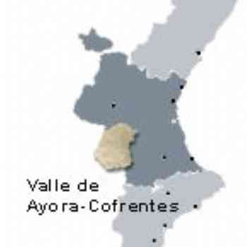 Click para ampliar. Pulsa en el nombre para ver la ficha. Mapa situación del Valle de Ayora