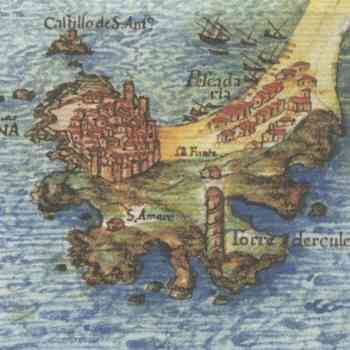 Click para ampliar. Pulsa en el nombre para ver la ficha. Mapa de Coruña