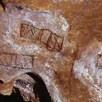 Click para ampliar. Pulsa en el nombre para ver la ficha. Grabados. Signos cuadrangualres pintados en negro.