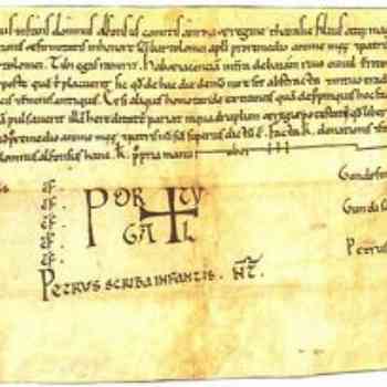 Click para ampliar. Pulsa en el nombre para ver la ficha. Palavra-sinal «Portugal» por D. Afonso Henriques