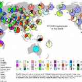 Click para ampliar. Mapa Haplogrupos de ADN mitocondrial nivel mundial