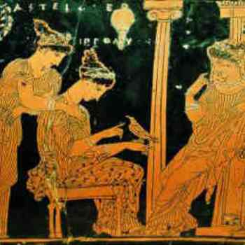 Click para ampliar. Pulsa en el nombre para ver la ficha. Escena de gineceo, Siglo VI a.C.