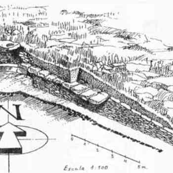 Click para ampliar. Pulsa en el nombre para ver la ficha. Sevilla - Dólmen Cueva del Vaquero (Dibujo).