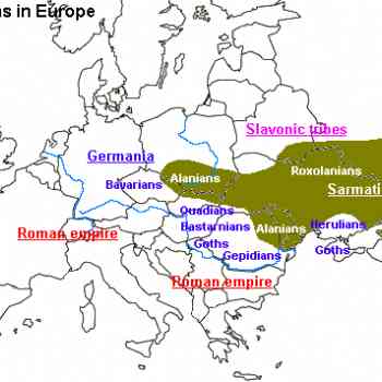 Click para ampliar. Pulsa en el nombre para ver la ficha. Sármatas en el siglo IV