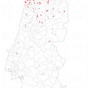 Click para ampliar. Pulsa en el nombre para ver la ficha. Mapa dos Topónimos Suevos em Portugal