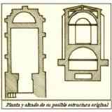 Click para ampliar. Pulsa en el nombre para ver la ficha. Mausoleo de La Alberca. Planta y alzado de su posible estructura original