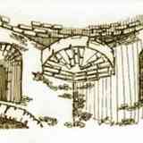 Click para ampliar. Baptisterio de Gabia Grande. Imagen parcial de su interior