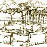 Click para ampliar. Basíca de Vega de Mar. Imagen del baptisterio