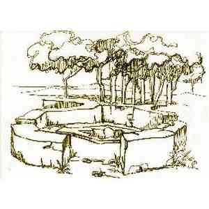 Click para ampliar. Pulsa en el nombre para ver la ficha. Basíca de Vega de Mar. Imagen del baptisterio