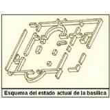 Click para ampliar. Pulsa en el nombre para ver la ficha. Basílica de Vega de Mar. Esquema de su estado actual.