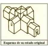 Click para ampliar. Pulsa en el nombre para ver la ficha. Santa Comba de Bande: esquema de su estado original