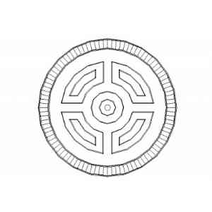 Click para ampliar. Pulsa en el nombre para ver la ficha. Moneda del Convento Lucense V (Reverso)