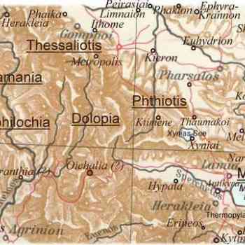 Click para ampliar. Pulsa en el nombre para ver la ficha. Termópilas (mapa)
