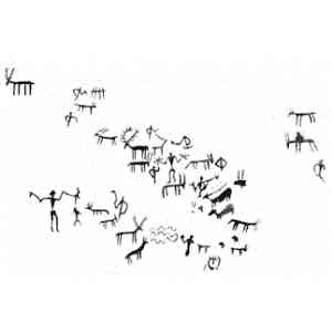 Click para ampliar. Pulsa en el nombre para ver la ficha. escena de caza y hombre con cornamenta?