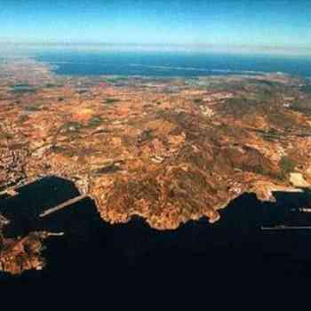 Click para ampliar. Pulsa en el nombre para ver la ficha. Vista parcial de la Bahía y Campo de Cartagena