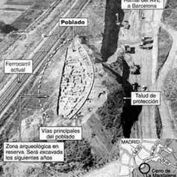 Click para ampliar. Pulsa en el nombre para ver la ficha. Poblado carpetano de Vallecas. Vista Aérea