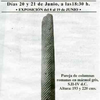 Click para ampliar. Pulsa en el nombre para ver la ficha. Subasta de columnas romanas.