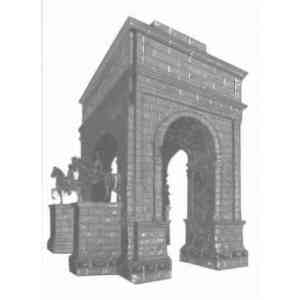 Click para ampliar. Pulsa en el nombre para ver la ficha. Acuarela.Reconstrucción del arco cuadrifronte.