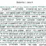 Click para ampliar. Botorrita I-A Transliteración hebrea