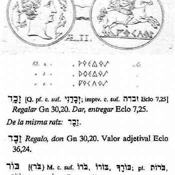 Moneda ibérica çbdabr, Celestino Transliteración hebrea y Dicc. Schökel