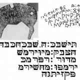Transliteración hebreo moderno de tesera ibérica.