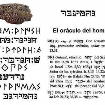 Click para ampliar. Pulsa en el nombre para ver la ficha. Tesera Froehner, Transliteración hebrea y citas Schökel.