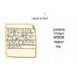 Click para ampliar. Pulsa en el nombre para ver la ficha. Calco de lápida? ibérica de Ibiza, Transliteración hebrea.