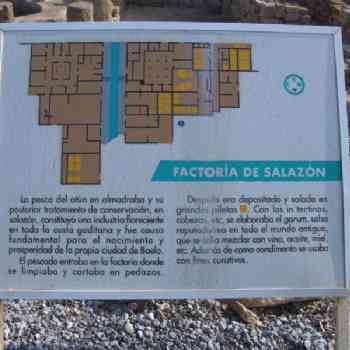 Click para ampliar. Pulsa en el nombre para ver la ficha. Fabrica de salazones de atún en Baelo Claudia.