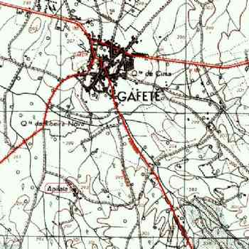 Click para ampliar. Pulsa en el nombre para ver la ficha. Mapa de Gáfete (Portugal)