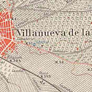Villanueva de la Serena: Mapa de 1940.