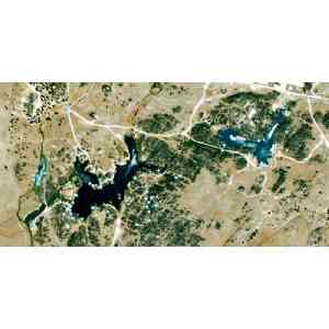 Click para ampliar. Pulsa en el nombre para ver la ficha. Foto aérea de Los Barruecos