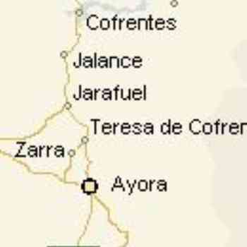 Click para ampliar. Pulsa en el nombre para ver la ficha. Mapa de la situación del Valle de Ayora
