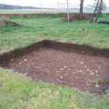Click para ampliar. Cata practicada en el verano de 2007 en el terreno que circunda el dolmen de Dombate. Cabana de Bergantiños (Coruña).