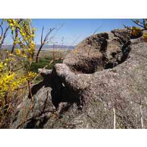 Click para ampliar. Pulsa en el nombre para ver la ficha. Ulaca - Conjunto Lítico - Elemento 6 - Detalle reborde perforado.