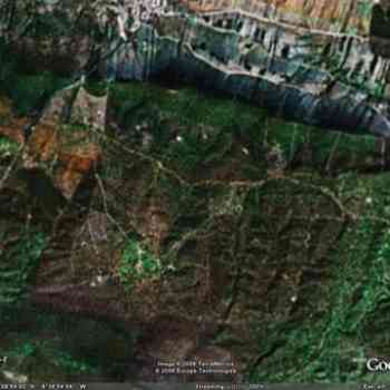 Click para ampliar. Pulsa en el nombre para ver la ficha. Loriana (Badajoz): vista aérea.