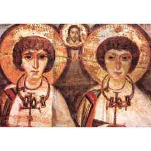 Click para ampliar. Pulsa en el nombre para ver la ficha. Homosexualidad - San Sergio y San Baco