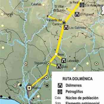 Click para ampliar. Pulsa en el nombre para ver la ficha. Ruta Dolménica de Huelva