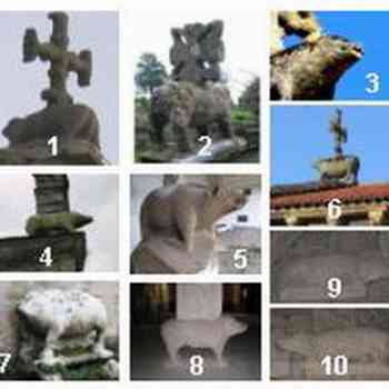 Click para ampliar. Pulsa en el nombre para ver la ficha. Jabalíes de iglesias de Fernán Pérez de Andrade o Bo que no deben ser considerados protohistóricos