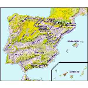 Mapa (otro) de la Hispania prerromana