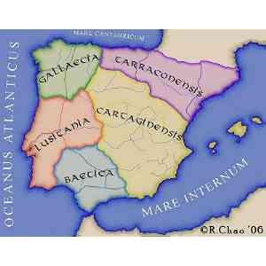 Click para ampliar. Pulsa en el nombre para ver la ficha. División provincial romana Bajo Imperio