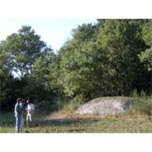 Click para ampliar. Pulsa en el nombre para ver la ficha. EL MITÓLOGO ANTE UNA PUERTA NEOLÍTICA DE O ALÉN. SAN PEDRO DE OBURIZ