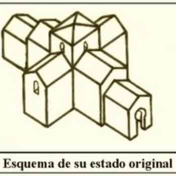 Click para ampliar. Pulsa en el nombre para ver la ficha. Santa Comba de Bande: esquema de su estado original