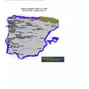 Click para ampliar. Pulsa en el nombre para ver la ficha. Dispersión toponimia indoeuropea 'briga'  (DTEHA)